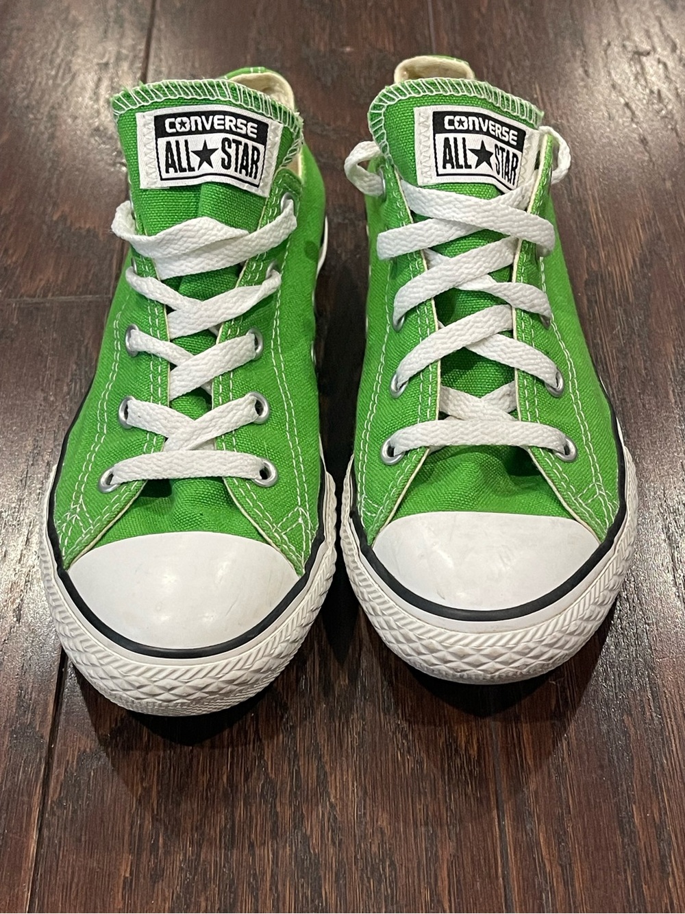 Converse Shoes Junior 3 Green Canvas Chuck Taylor All Star Low Sneakers